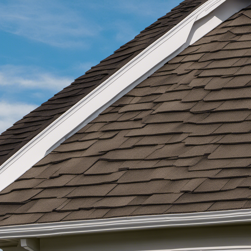 An image showcasing a close-up view of a roof's eave, highlighting the absence of a drip edge