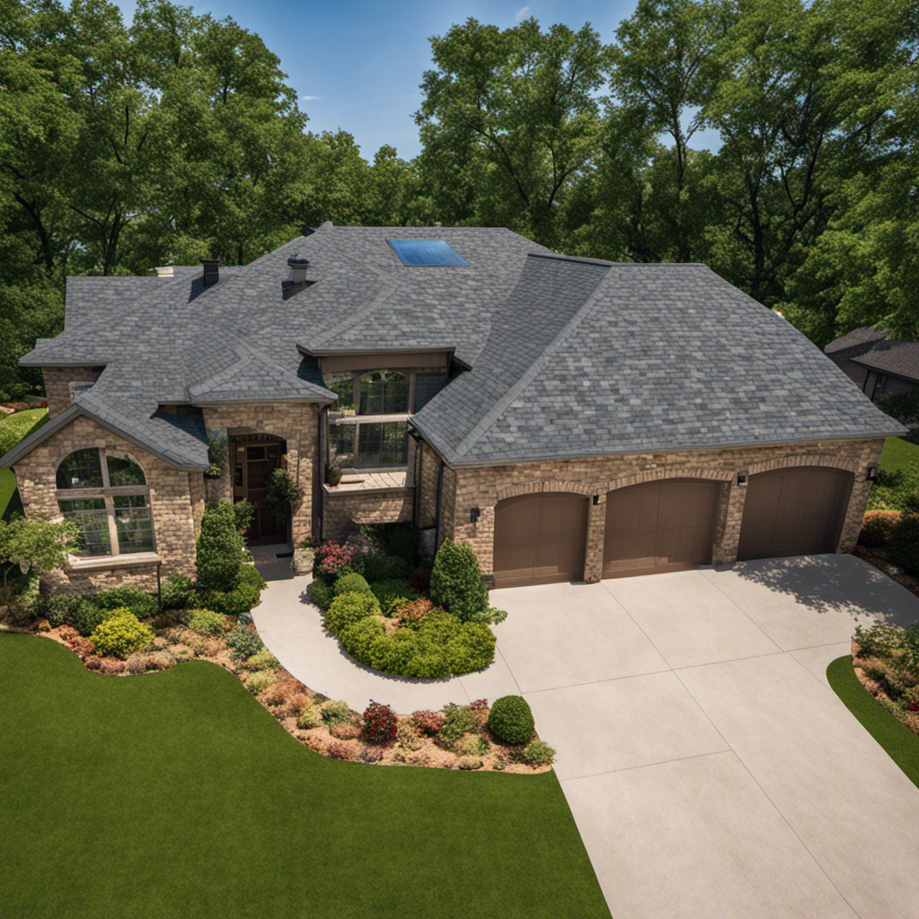 An image showcasing a residential roof in Oklahoma, highlighting the absence of ice and water shield
