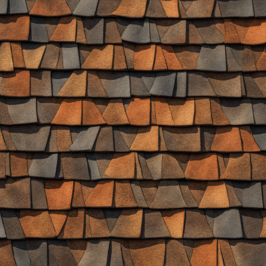 An image showcasing a weathered roof, adorned with multiple layers of shingles, each revealing the passage of time through subtle variations in color, texture, and wear