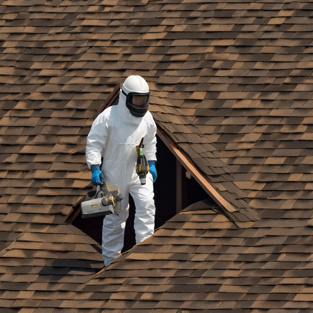 An image capturing a person wearing protective gear, confidently walking on a brand-new roof covered in pristine shingles, showcasing the structural integrity and craftsmanship of a professionally built roof