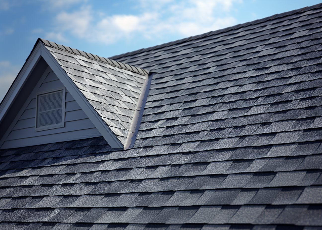 A detailed close up photo of an asphalt shingle roof in Tulsa Oklahoma